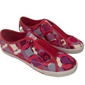 Coach Bev Pink Kaleidoscope Slip On Sneakers